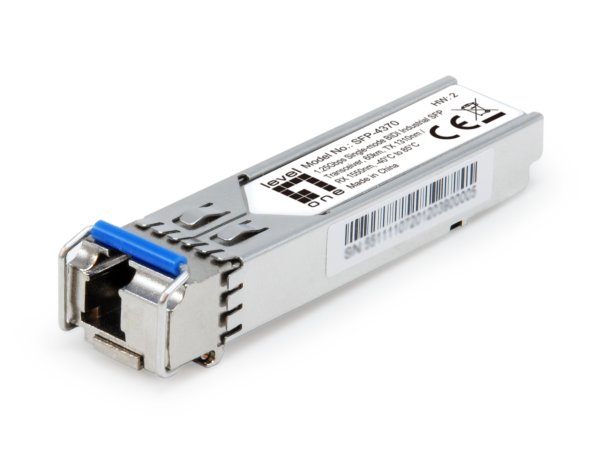 LevelOne 1.25Gbps Single-mode BIDI Industrial SFP Transceiver, 60km, TX 1310nm / RX 1550nm, -40°C to 85°C