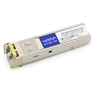 AddOn Networks SFP-GE80KCW1550-ET-AO network transceiver module Fiber optic 1000 Mbit/s 1550 nm