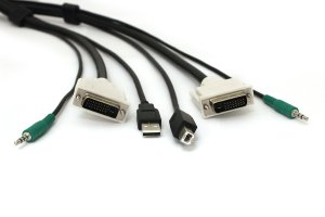 Black Box SKVMCBL-DVI-10 KVM cable Black, White 1.8 m