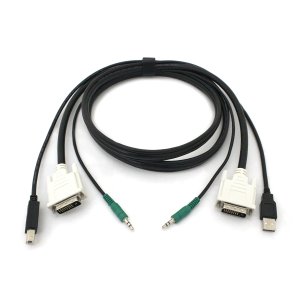 Black Box SKVMCBL-DVI-10 KVM cable Black, White 1.8 m