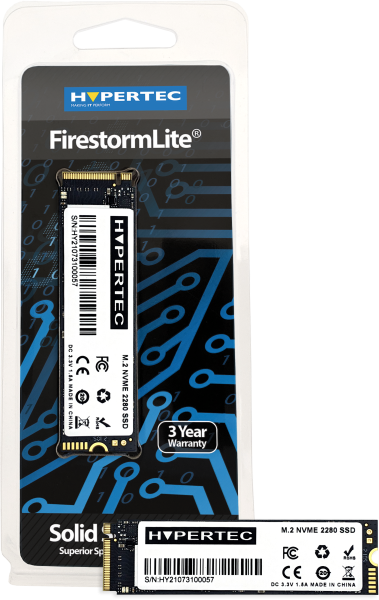 Hypertec FirestormLite 512GB M.2 2280 PCIe Gen3x4 NVMe SSD; 1929MB/s read 1500MB/s write