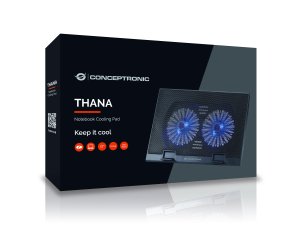 Conceptronic THANA Notebook Cooling Pad, Fits up to 17", 2-Fan