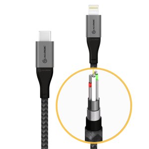 ALOGIC Super Ultra USB-C to Lightning Cable - 1.5m - Space Grey