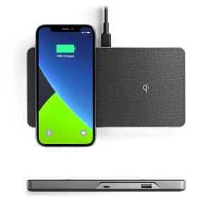 Ultra Power 3-in-1 Wireless Charging Dock – Dual Wireless Charging with USB-A Charging Output