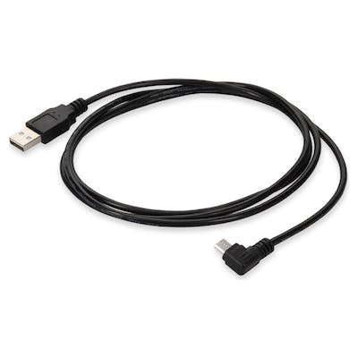 AddOn Networks USB2MICROUSBRT2M USB cable USB 2.0 2 m USB A Micro-USB B Black