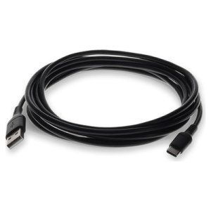 2.0m (6.6ft) USB-C Male to USB 2.0 (A) Male Sync and Charge Black Cable