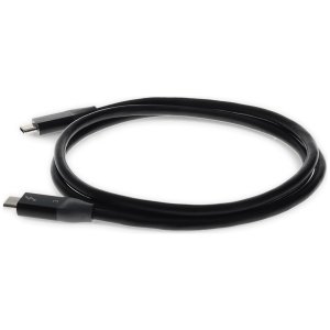 1.0m (3.3ft) USB 3.1 Type (C) Male to Male Thunderbolt®-compatible Sync and Charge Black Cable