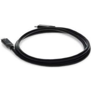 1.0m (3.3ft) USB 3.1 Type (C) Male to Male Thunderbolt®-compatible Sync and Charge Black Cable