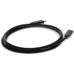 1.0m (3.3ft) USB 3.1 Type (C) Male to Male Thunderbolt®-compatible Sync and Charge Black Cable