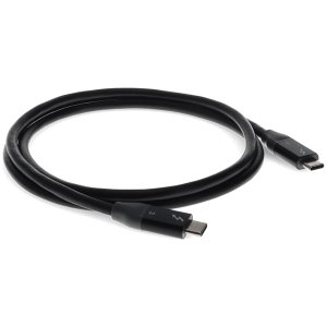 1.0m (3.3ft) USB 3.1 Type (C) Male to Male Thunderbolt®-compatible Sync and Charge Black Cable