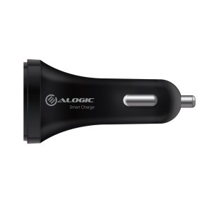 Alogic 2 Port USB-A Car Charger 5V/4.8A (2.4A + 2.4A) with Smart Charge - Black