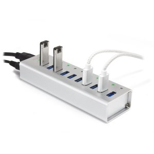 10 Port USB Hub with Charging - Aluminium Unibody with Power - Prime Series