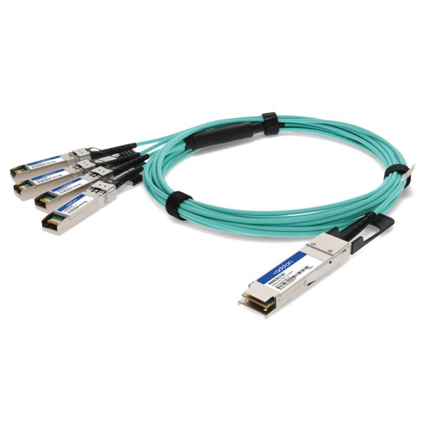 AddOn Networks X4AOCBL3-AO InfiniBand/fibre optic cable 3 m QSFP+ 4x SFP+ AOC Aqua colour